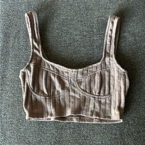 Almost Famous Tan Textured Top